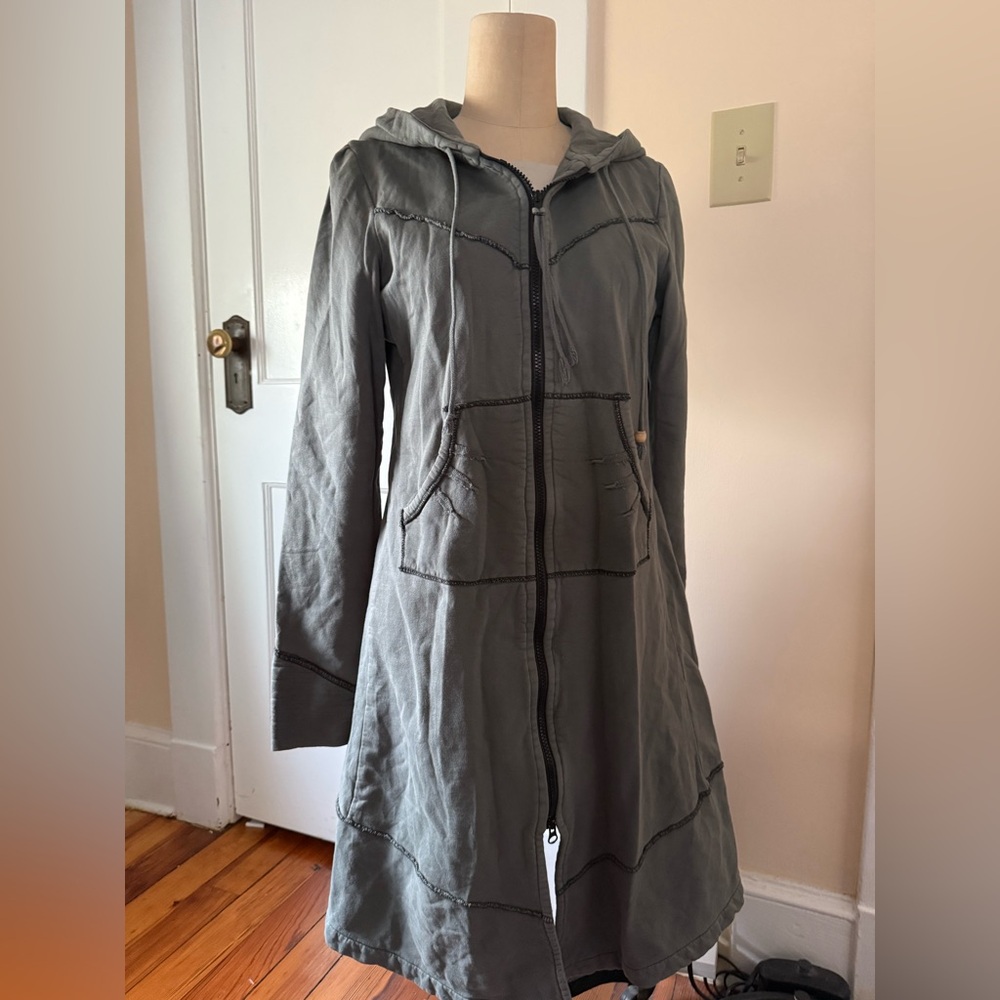 Prairie Underground Gray Hooded Trench Coat